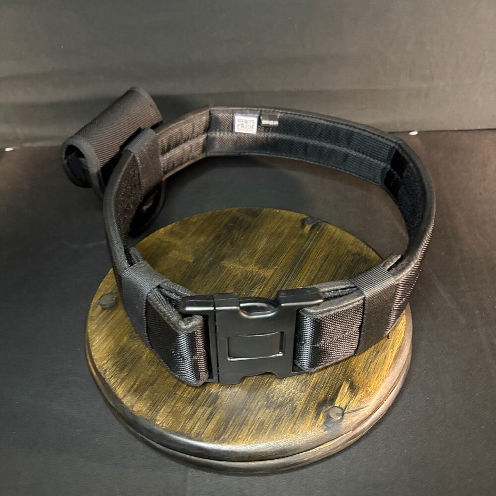 Hero's Pride Deluxe Rigid Duty Belt Size Large 28-34" with Handcuff Case Nylon